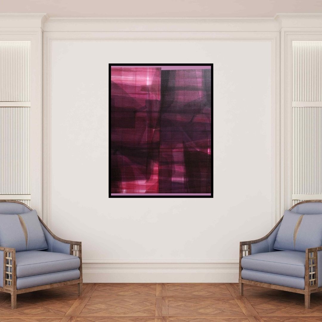 In-situ view of Mukhtar Kazi's 'Untitled 1' painting in a room