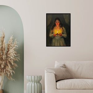 In-situ view of Vishwa Sahni's 'Untitled 1' painting in a room