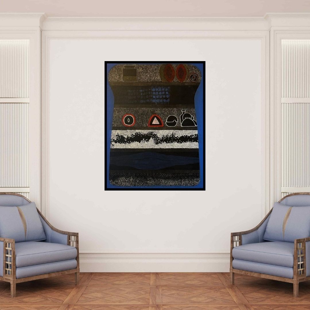 In-situ view of Asim Paul's 'Untitled 1' painting in a room