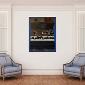 In-situ view of Asim Paul's 'Untitled 1' painting in a room