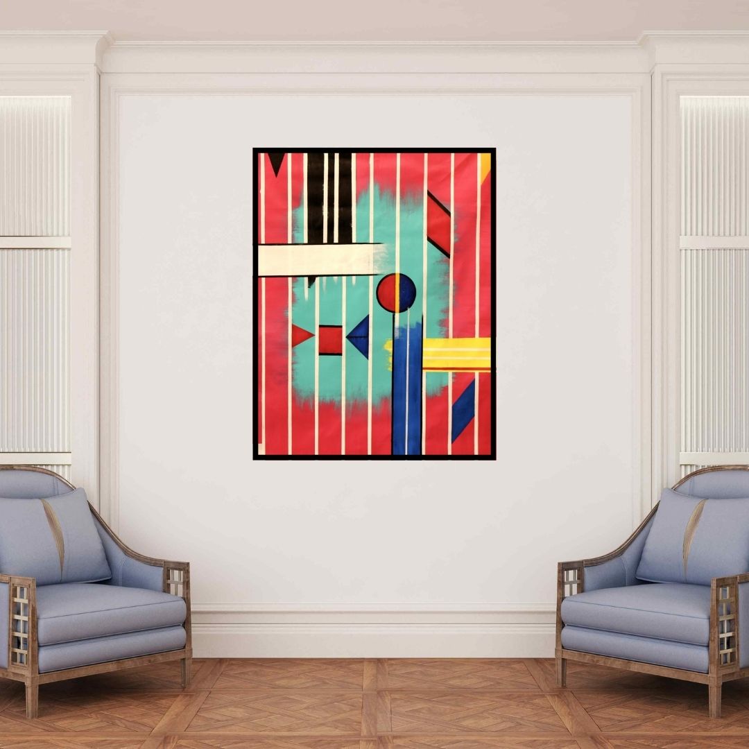 In-situ view of Rasid Pathan's 'Untitled 1 (Untitled)' painting in a room