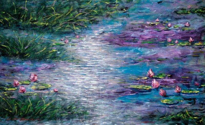 Nature acrylic painting titled 'Untitled 1', 60x96 inches, by artist Chaitan Bhosale on Canvas