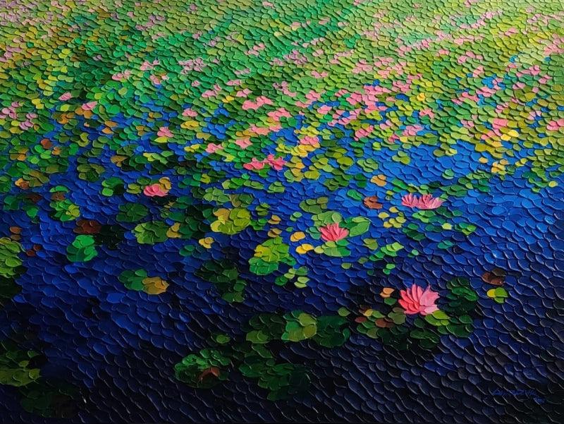 Nature acrylic painting titled 'Untitled 1', 36x48 inches, by artist Shraddha More on Canvas