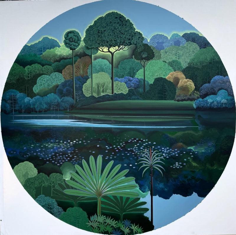 Nature acrylic painting titled 'Untitled 1', 60x60 inches, by artist Shaji A on Canvas
