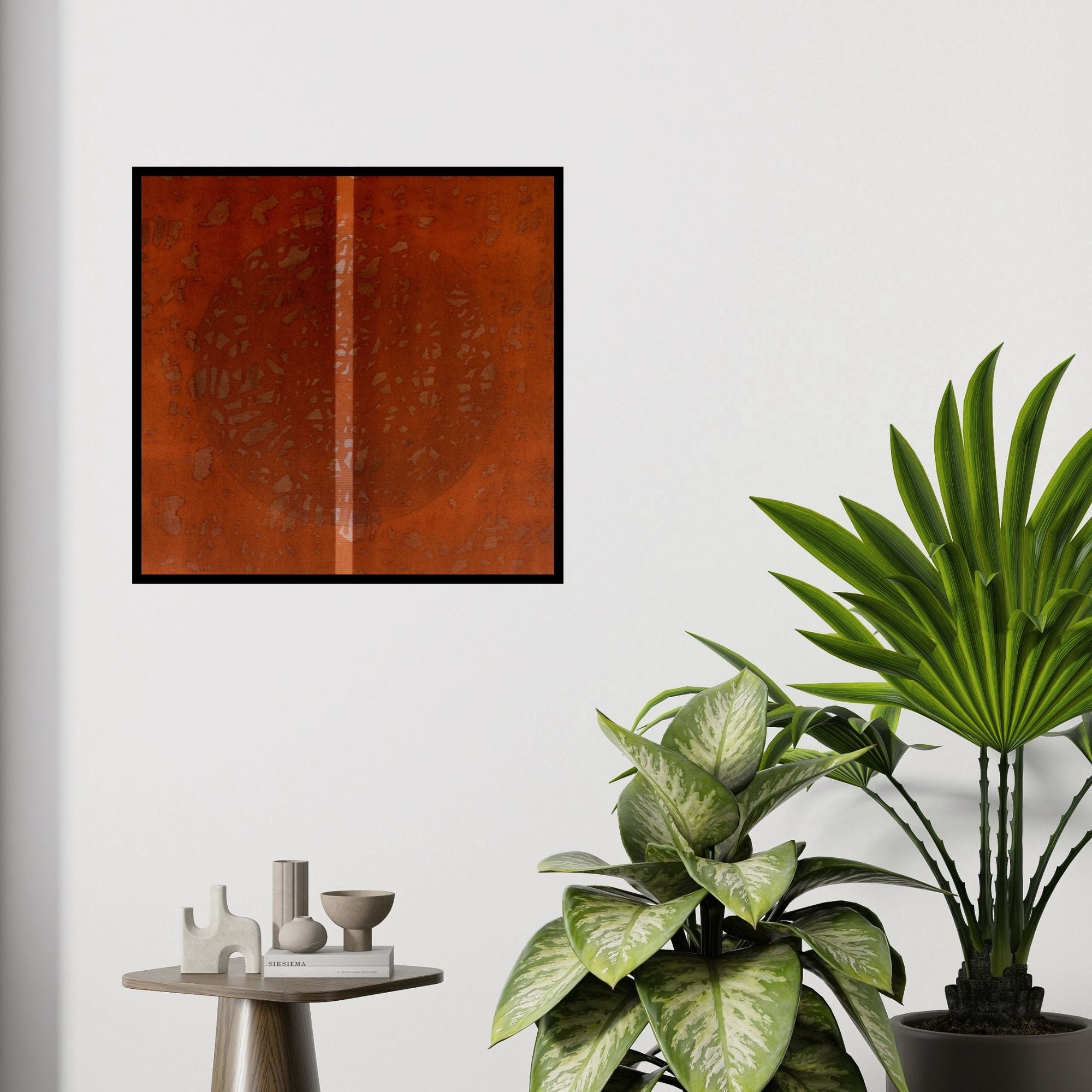 In-situ view of Pradeep Ahirwar's 'Untitled 1 (Cosmic Meditation)' painting in a room