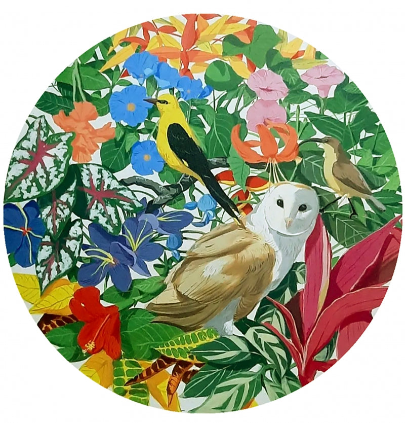 Animals acrylic painting titled 'Untitled 1', 30x30 inch, by artist Ashik Alikhan on Canvas