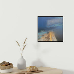 In-situ view of Vishakha Apte's 'Untitled 1 (Horizon's Edge)' painting in a room