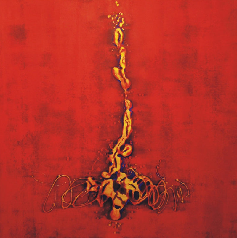 Abstract acrylic painting titled 'Untitled 1', 40x40 inch, by artist Vishal Joshi on Canvas