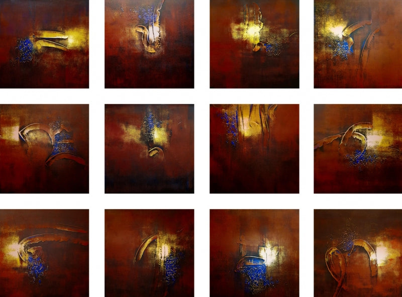 Untitled 1' contemporary acrylic painting by artist Vishal Joshi, 60x60 inch, on canvas