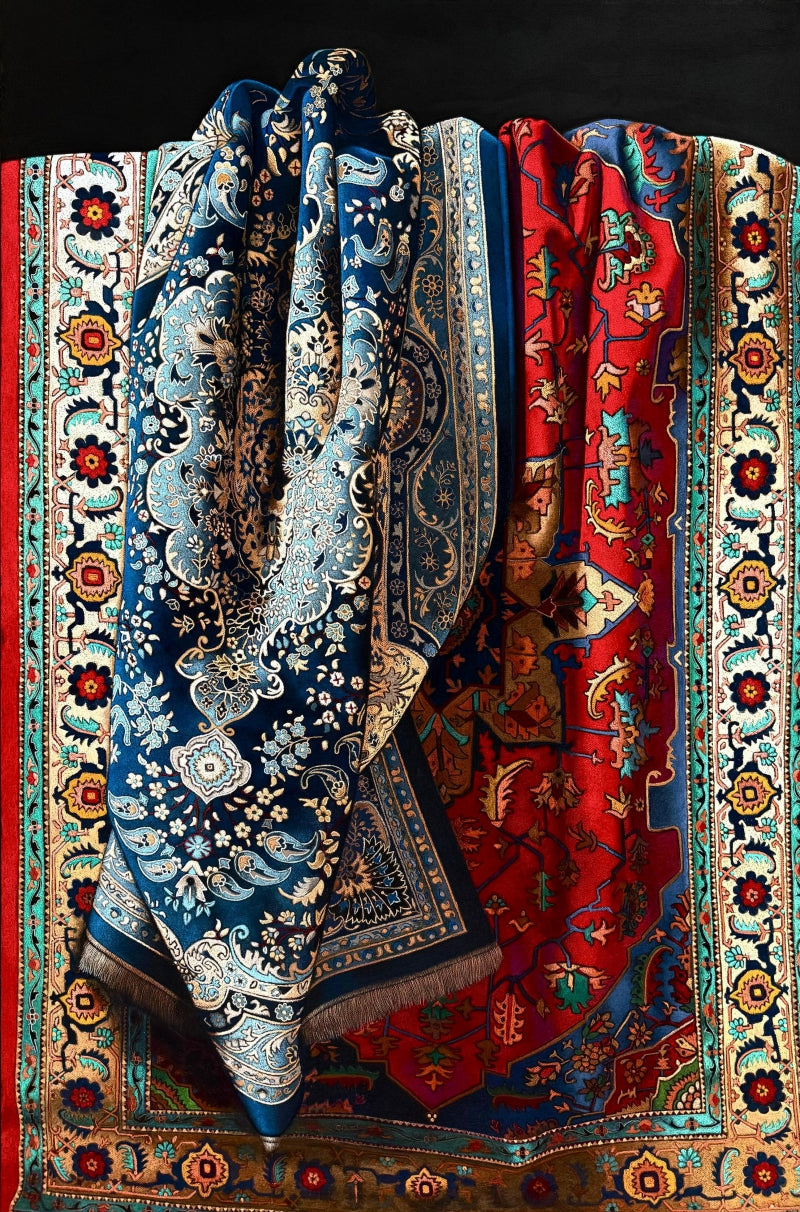 Untitled 1' still-life mixed-media painting by artist Shashikant Dhotre, 60x40 inch, on paper