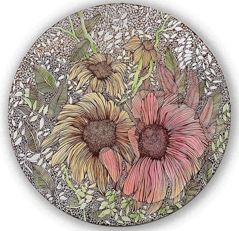 'Untitled 1' nature acrylic painting by artist Ritu Kamath, 24x24 inch, on canvas