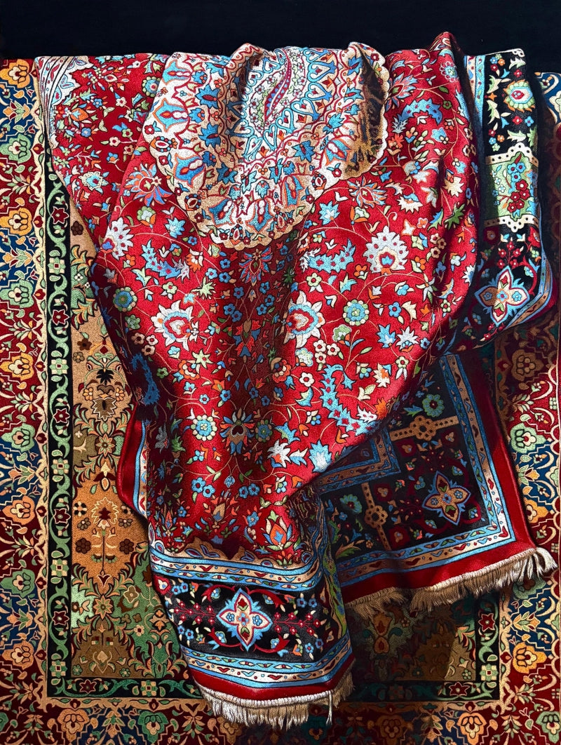 'Untitled 1' still-life mixed-media painting by artist Shashikant Dhotre, 40x30 inch, on paper