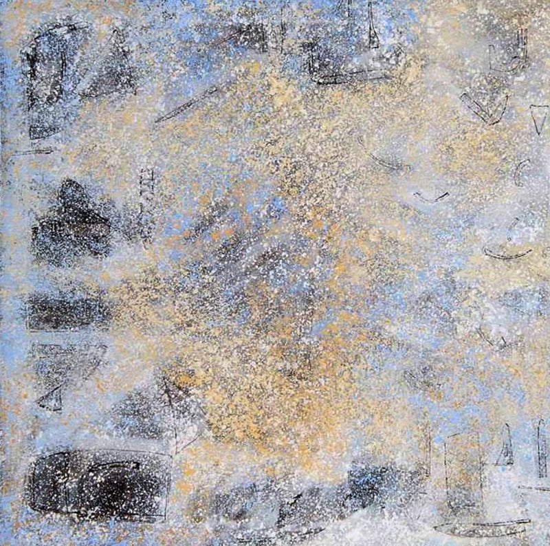 'Untitled 1' abstract acrylic painting by artist Prabinkumar Nath, 36x36 inch, on canvas