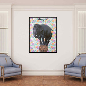 In-situ view of Kushal Kumar's 'Untitled 1' painting in a room