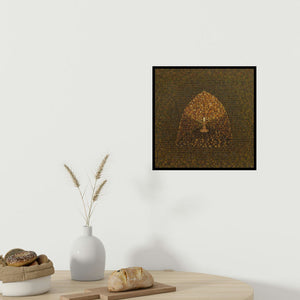 In-situ view of Kuldeep Karagaonkar's 'Untitled 1 (The Tree of Knowledge)' painting in a room