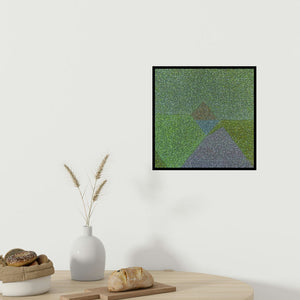 In-situ view of Ganesh Chavan's 'Untitled 1 (Abstract Landscape)' painting in a room