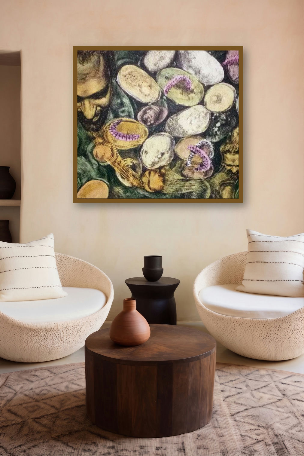 Untitled 1 by artist Kumara Swamy Pashikanti displayed in a Eclectic Library