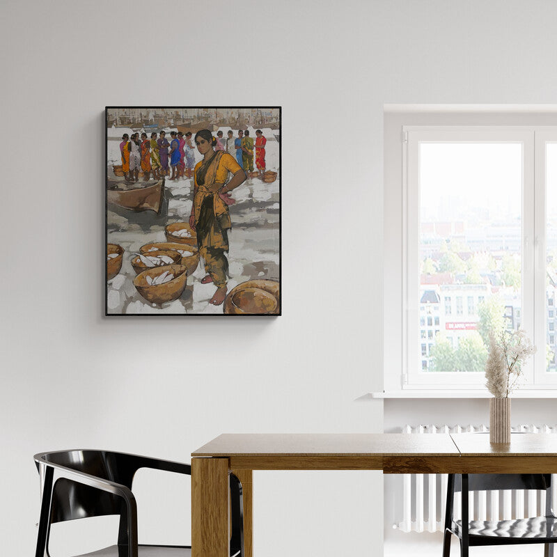 In-situ view of Satyajeet Varekar's 'Untitled 10' painting in a room