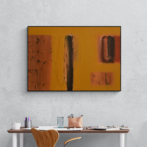 In-situ view of Yogesh Patil's 'Untitled 10' painting in a room