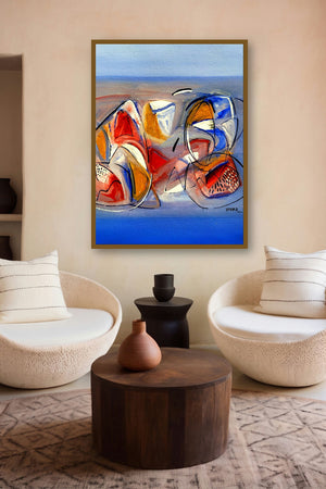 Untitled 106 (contemporary art) by artist Vivek Nimbolkar displayed in a Designer gallery