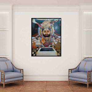 In-situ view of Rajendra Khanna's 'Untitled (Divine Presence)' painting in a room