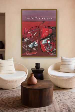 Untitled 108 (modern art) by artist Vivek Nimbolkar displayed in a Designer gallery