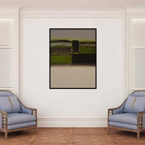 In-situ view of Yogesh Patil's 'Untitled 11' painting in a room