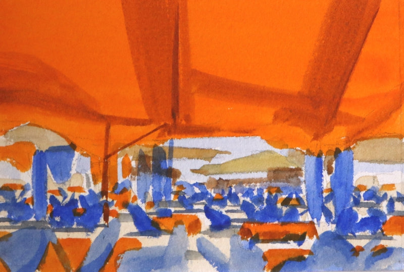 Untitled 11' abstract watercolor painting by artist Sameer Bhitale, 3x4 inch, on paper