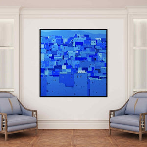 In-situ view of Madan Pawar's 'Untitled 11' painting in a room