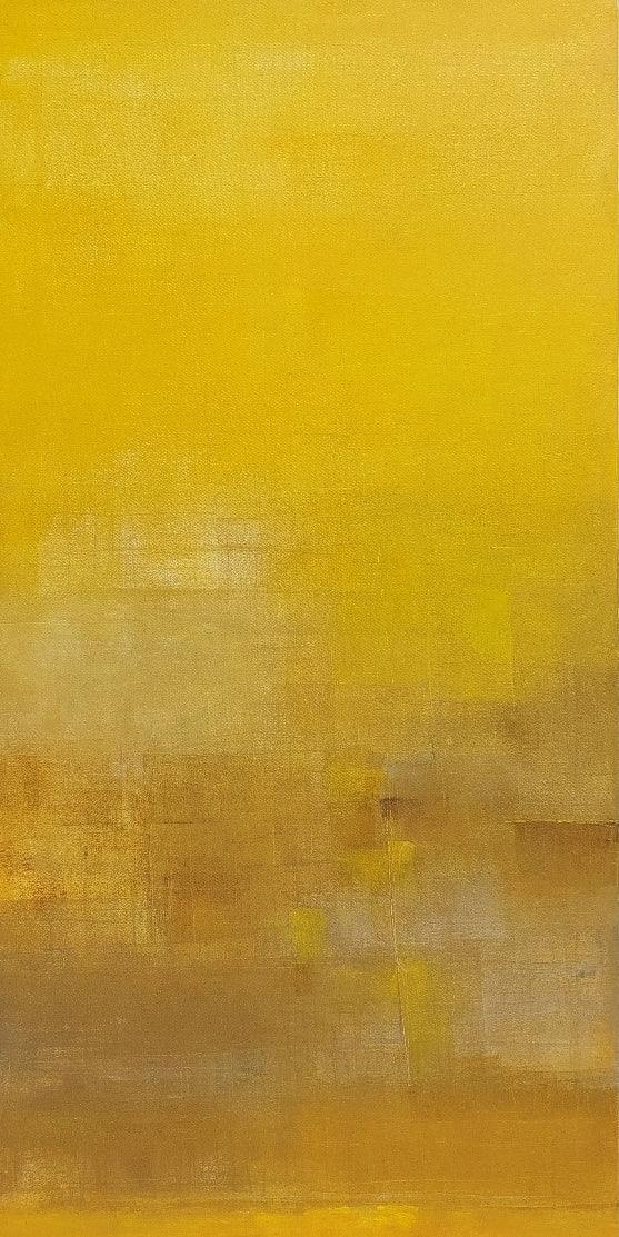 Abstract oil painting titled 'Untitled 11', 48x24 inches, by artist Anu Kulkarni on Canvas