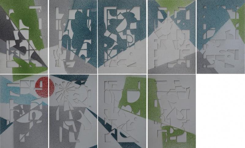 Abstract acrylic painting titled 'Untitled 11', 11x8 inches, by artist Unnati Shukla on Paper