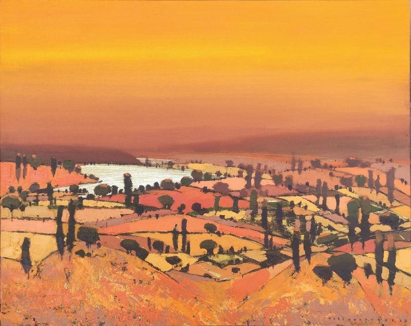 Landscape acrylic painting titled 'Untitled 11', 24x30 inches, by artist Hari Dhongade on Canvas