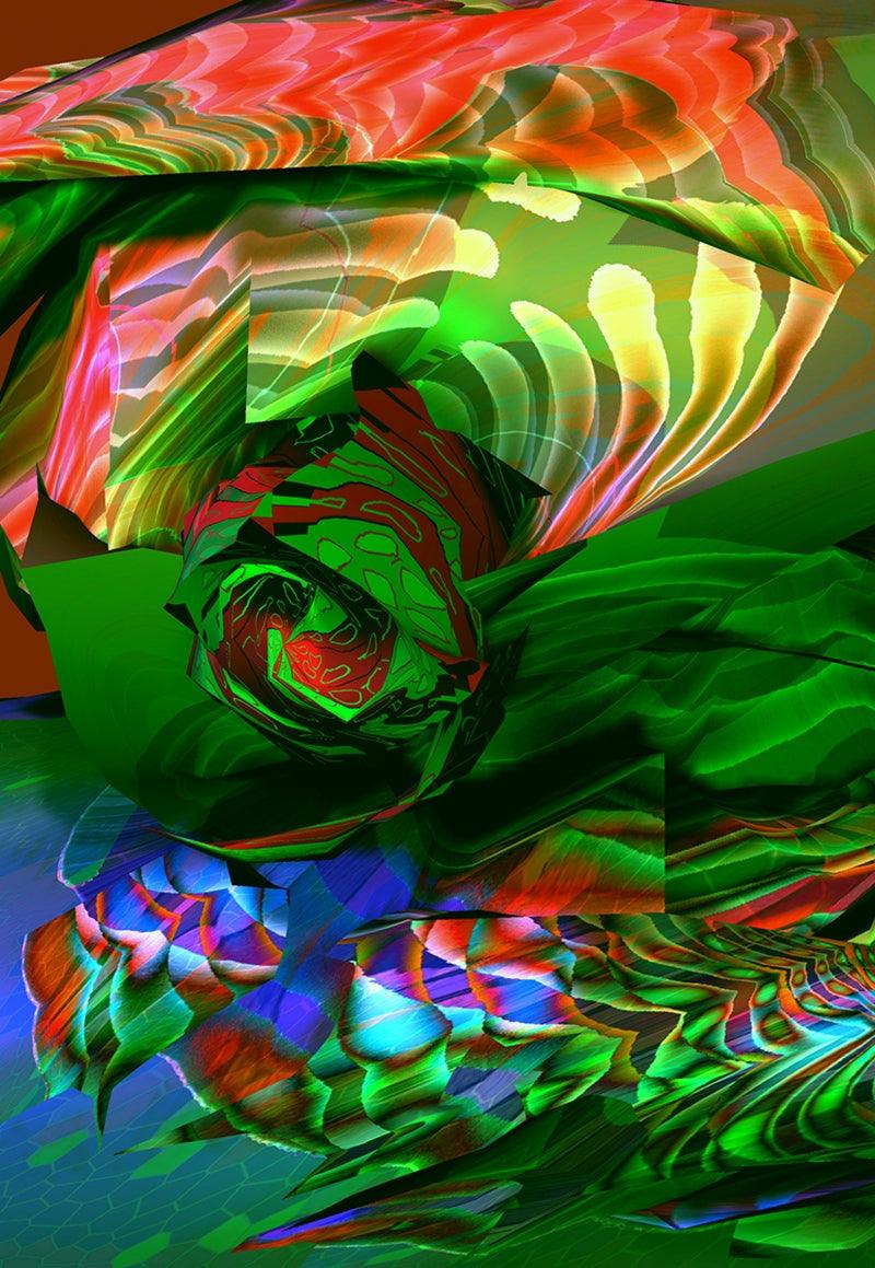 Abstract Digital Painting digital art titled 'Untitled 11', 21x14 inches, by artist Filomina Pawar on canvas