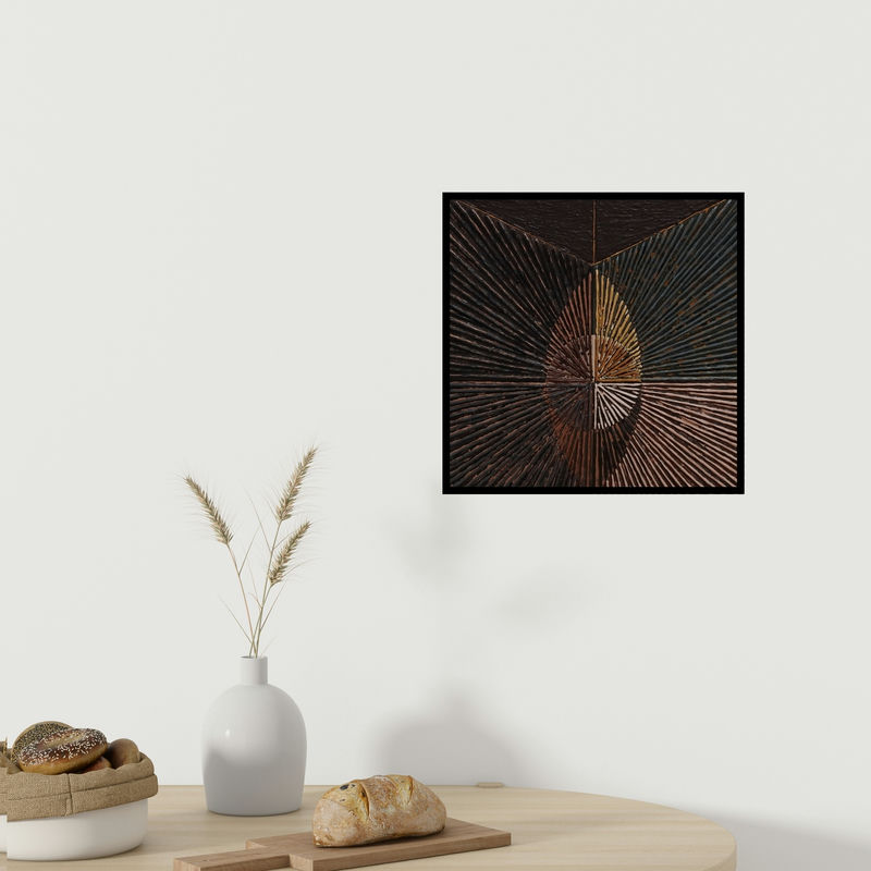 In-situ view of Sandesh Khule's 'Untitled 116 (Dark Star)' painting in a room