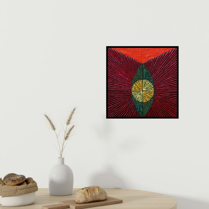 In-situ view of Sandesh Khule's 'Untitled 117' painting in a room