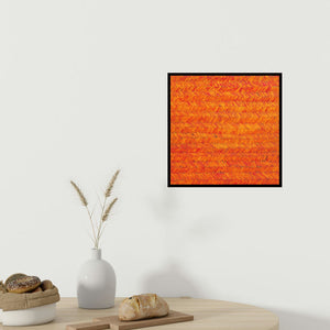 In-situ view of Anil Tagad's 'Untitled 12 (Tangerine Dream)' painting in a room