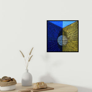 In-situ view of Sandesh Khule's 'Untitled 120' painting in a room