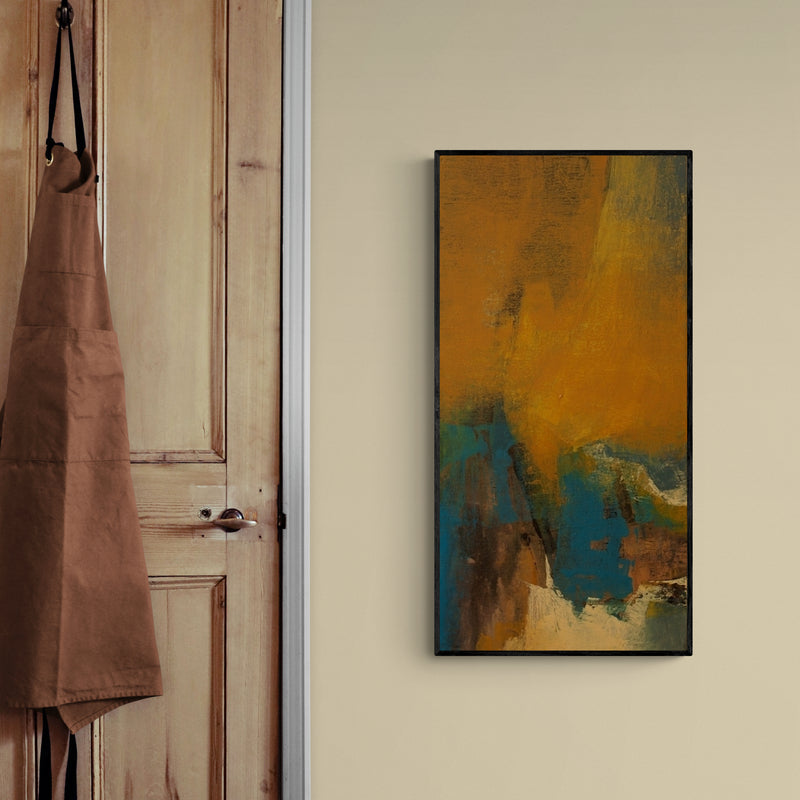 In-situ view of Siddhesh Rane's 'Untitled 120' painting in a room