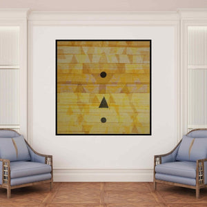 In-situ view of Vivek Nimbolkar's 'Untitled 121 (Cosmic Balance)' painting in a room