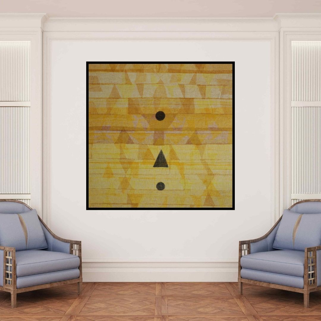 In-situ view of Vivek Nimbolkar's 'Untitled 121 (Cosmic Balance)' painting in a room