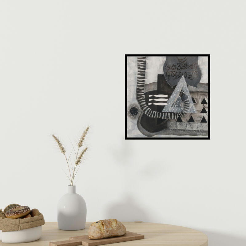 In-situ view of Narendra Jatav's 'Untitled 123 (Cosmic Tapestry)' painting in a room