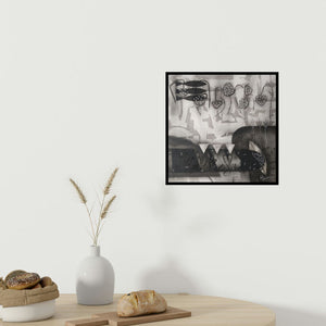 In-situ view of Narendra Jatav's 'Untitled 124 (Cosmic Tapestry)' painting in a room