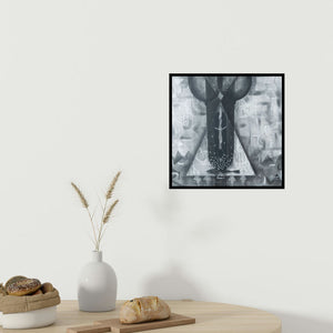 In-situ view of Narendra Jatav's 'Untitled 125 (Cosmic Tapestry)' painting in a room