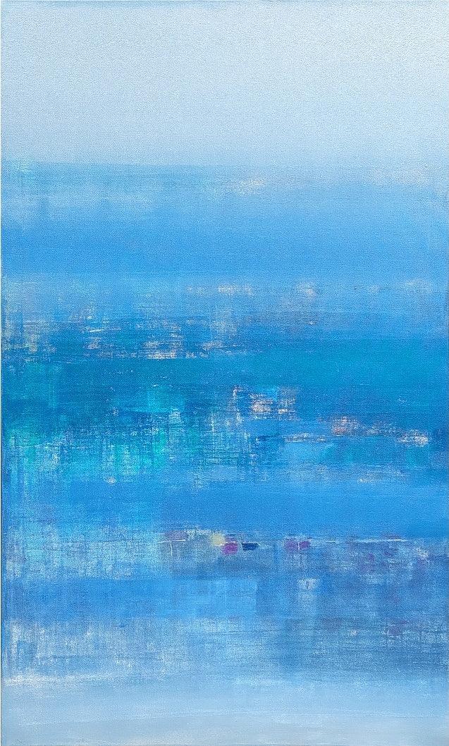 Abstract oil painting titled 'Untitled 13', 60x36 inches, by artist Anu Kulkarni on Canvas