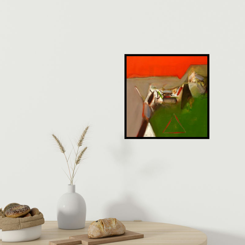 In-situ view of Shrikant Kadam's 'Untitled 132' painting in a room