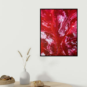 Kartikey Sharma's 'Untitled 14' painting visualized above a sofa in a contemporary room.