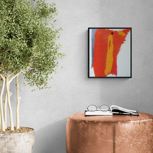 Ashvini Vidhate's 'Untitled 14 (Solar Flare)' Painting visualized above a sofa in a contemporary room