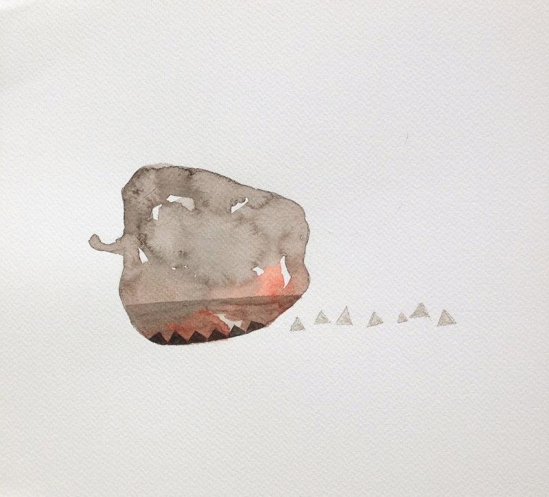 Abstract watercolor painting titled 'Untitled 1472', 10x10 inches, by artist Arvind Patel on Paper