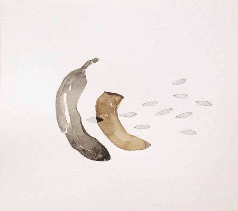 Abstract watercolor painting titled 'Untitled 1488', 10x10 inches, by artist Arvind Patel on Paper