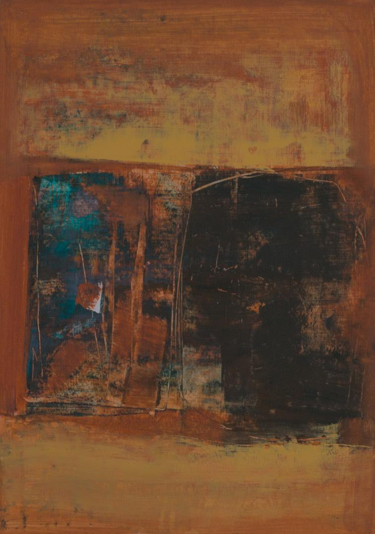 'Untitled 15' abstract acrylic painting by artist Suchita Tarde, 19x13 inch, on paper